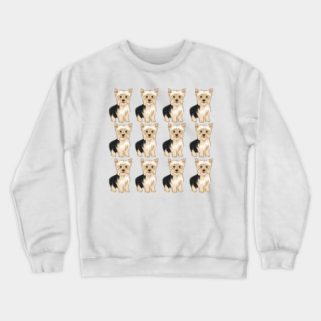 Yorkshire terrier cute pattern Crewneck Sweatshirt by Maful